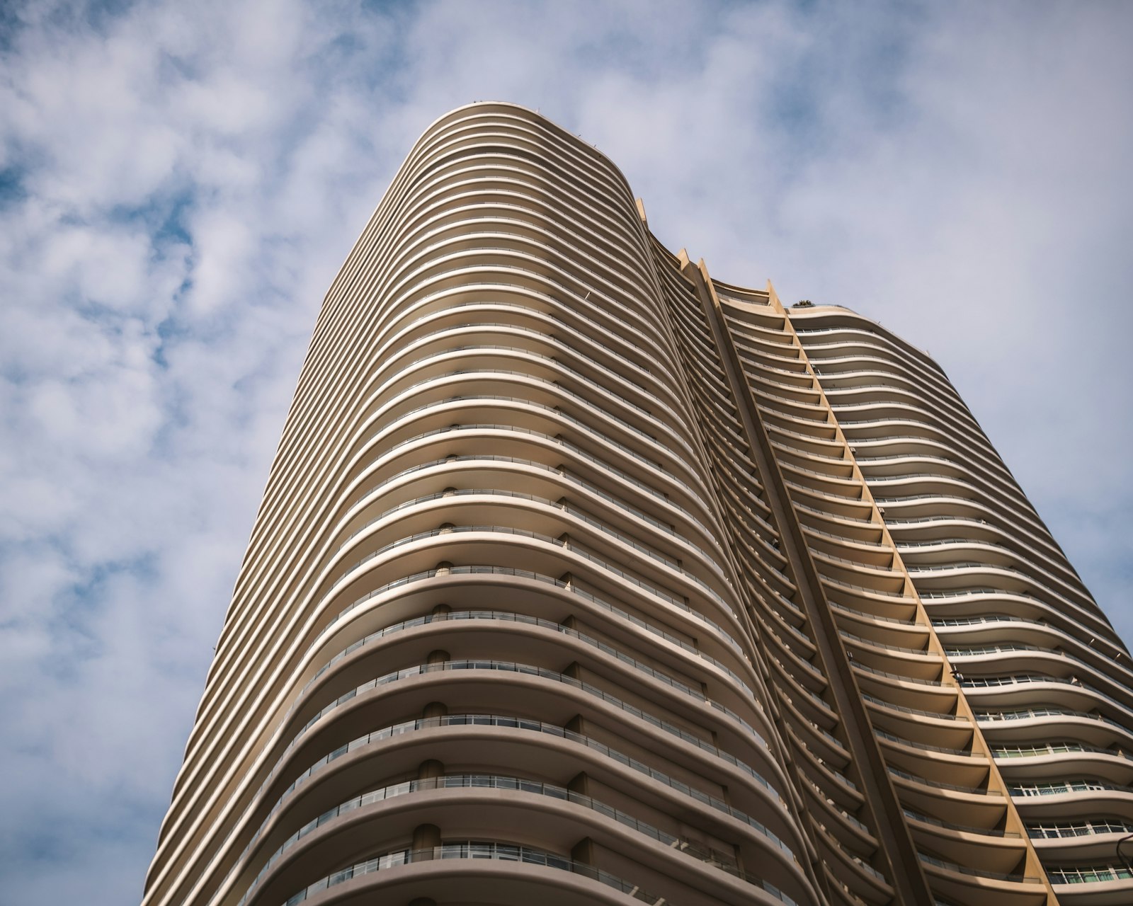 Modern high-rise residential building